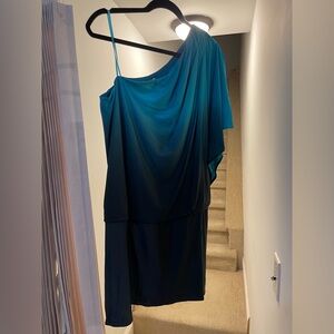 JS Boutique Teal One-Shoulder Dress